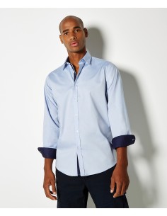 K-KK190-Chemise Oxford de première qualité à manches longues (col à boutons) Contrast 2